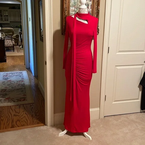 Karen Millen | Dresses | Karen Millen Red Party Dress | Poshmark